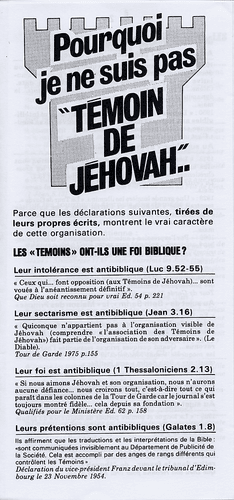 Produit Pourquoi je ne suis pas témoin de Jehovah ?