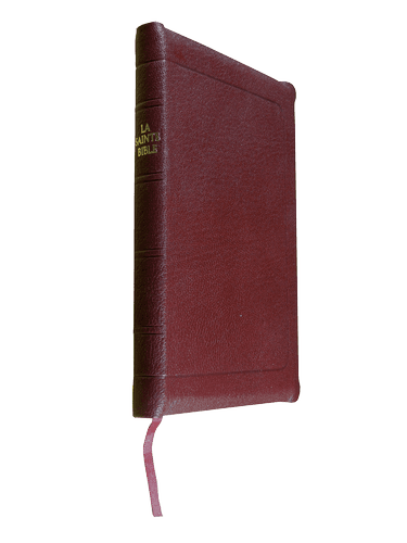 image du produit Bible à rebords cuir grenat, format de poche