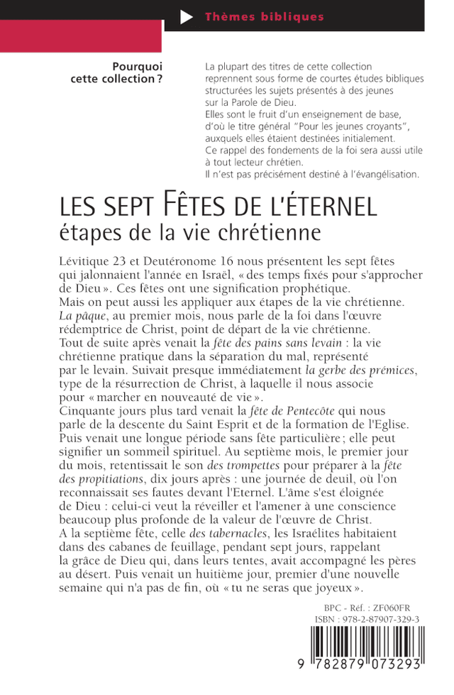 image du produit Les sept fêtes de l'Eternel