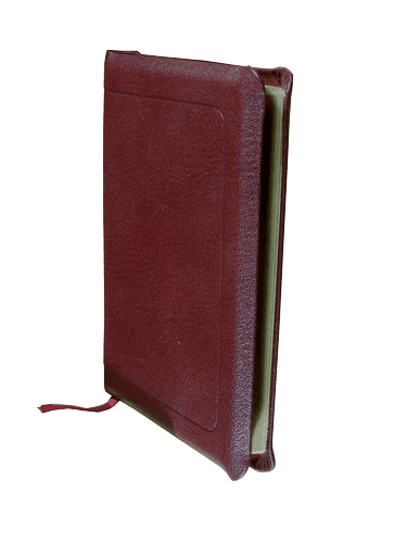 image du produit Bible à rebords cuir grenat, format de poche