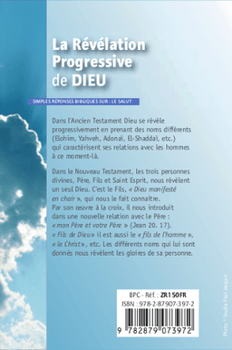 image du produit La révélation progressive de Dieu