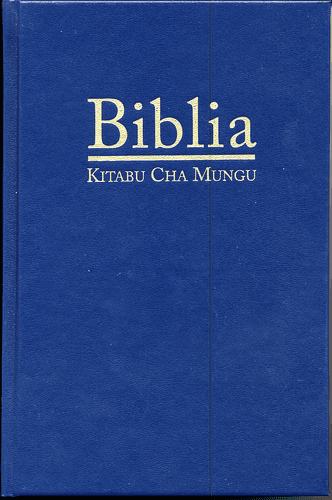image du produit Bible, swahili, cartonnée bleue, format compact