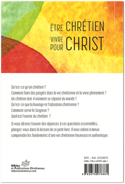 image du produit Être chrétien - vivre pour Christ