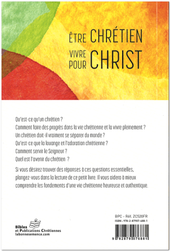 image du produit Être chrétien - vivre pour Christ
