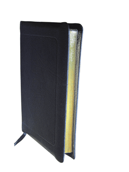 image du produit Bible à rebords cuir noir, format de poche