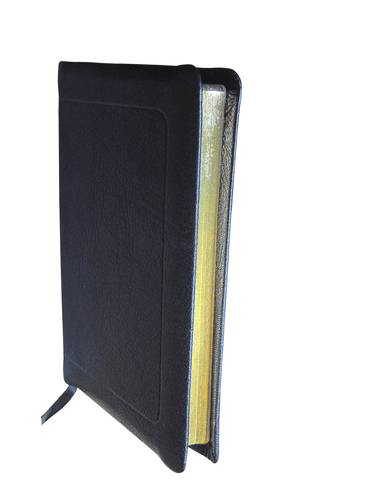 image du produit Bible à rebords cuir noir, format de poche
