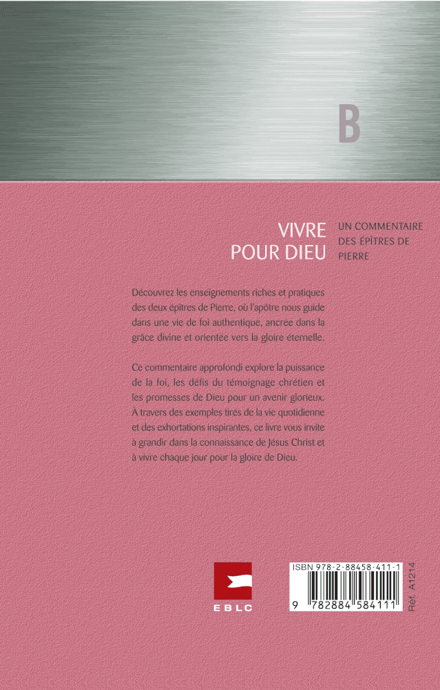 image du produit Vivre pour Dieu, commentaire des épîtres de Pierre